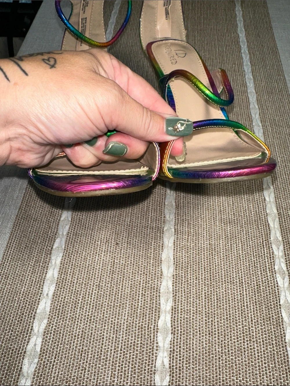 I.D. Required multicolor strappy